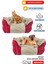 Biscuit Kedi Yatağı ve Köpek Yatağı ,Tüy Tutmaz Kumaş, Su Itici Kumaş Kırmızı Bej 4