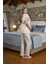 Kadın Krem Lohusa Pijama Takım 26302 3