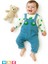 Sevimli Jean Erkek Kız Bebek Bluzlu Salopet 2li Takım Baby Outfit 1