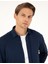 Erkek Lacivert Slim Fit Örme Gömlek 50293240-VR033 2