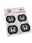 Honda Orijinal Tip Jant Göbeği Sticker(Yapıştırma) Alüminyum 60 mm 4'lü Set (Siyah) 1