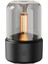 120 ml Mum Lamba Difüzör Hava Nemlendirici Elektrikli Aromaterapi Alev USB Masaüstü Dekor Gece Lambası Siyah (Yurt Dışından) 1