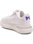 Beyaz Rugan Simli Cırtlı Kız Çocuk Spor Ayakkabı 4