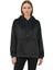 Siyah Kadın Peluş Kanguru Cepli Kapüşonlu Sweatshirt 3061A 1