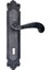 Antika Tarz Dekoratif Pirinç Sultan Oda Kapı Kolu - 270X54MM, Oksit 1