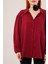 Basic Oversize Bordo Gömlek 7
