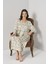 Kadın Çiçek Desenli Uzun Kollu Gecelik C3T0N91 4