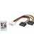 Hadron HDX5525 Sata Power Kablo Poşetli 2ın1 16CM Siyah 1