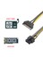 Sata 15 Pin Erkek Power To 8 Pin (6+2) Pcıe Power Kablosu 20CM 5