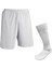 Erkek Beyaz Futbol Şortu ve Çorap Seti - Spor Antrenman ve Maç Kombini 2
