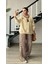 Leopar Desen Saten Pantolon 5