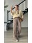 Leopar Desen Saten Pantolon 1