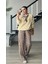 Leopar Desen Saten Pantolon 3