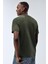 Erkek Gri Basic T-Shirt Yeşil Renk 2