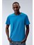 Erkek Basic T-Shirt Mavi Renk 1
