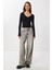 V Yaka Saran Basic Modal Bluz LMW0029 Siyah 3