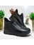 Kadın Siyah Içi Kürklü Ortopedik Kauçuk Taban Bot 7