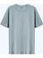 Erkek Basic T-Shirt Mavi Renk 3