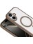 Apple iPhone 17 Uyumlu Magsafe Özellikli Krom Kapak Desert Gold 2