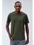 Erkek Basic T-Shirt Koyu Yeşil Renk 2