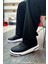 Signature Premium Bağcıklı Erkek Sneaker Siyah Beyaz 2