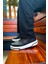 Signature Premium Bağcıklı Erkek Sneaker Siyah Beyaz 4