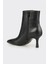 Siyah Deri Kadın Klasik Bot 3