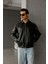 Oversize Unisex Içi Kürklü Deri Ceket 1