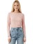 Pembe Premium/Viskoz Yumuşak Kumaşlı Parmak Geçmeli Crop Bluz 8162A 1