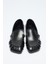 Loafer 2509 - Büzgülü Siyah Kadın Loafer 5
