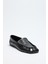Loafer 2509 - Büzgülü Siyah Kadın Loafer 3