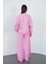 Oversize Sweatshirt & Geniş Paça Eşofman Altı Takım-Pembe Baskılı 3