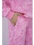 Oversize Sweatshirt & Geniş Paça Eşofman Altı Takım-Pembe Baskılı 4
