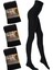 Termal Kadın Siyah 3'lü Içi Polar Kışlık Esnek Külotlu Çorap 1