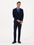 Erkek Lacivert Slim Fit Yün Karışımlı Mikro Desenli Takım Elbise 50318023-VR033 1