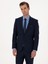 Erkek Lacivert Slim Fit Yün Karışımlı Mikro Desenli Takım Elbise 50318023-VR033 3