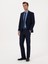 Erkek Lacivert Slim Fit Yün Karışımlı Mikro Desenli Takım Elbise 50318023-VR033 4
