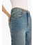 Baggy Fit Yüksek Bel Katlamalı Paça Jean Kar Yıkamalı Pantolon E9151AX25AU 7