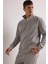Regular Fit Dik Yaka Yarım Fermuarlı İçi Yumuşak Tüylü Basic Düz Sweatshirt X7405AZ25AU 1