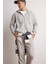 Relax Fit Kapüşonlu İçi Yumuşak Tüylü Basic Düz Cepli Kalın Fermuarlı Sweatshirt D7599AX25AU 2