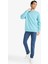 Boxy Fit Bisiklet Yaka İçi Yumuşak Tüylü Baskılı Sweatshirt X8282AZ25AU 2