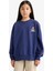 Kız Çocuk Oversize Geniş Kalıp Bisiklet Yaka Baskılı Sweatshirt F2250A825AU 7