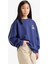 Kız Çocuk Oversize Geniş Kalıp Bisiklet Yaka Baskılı Sweatshirt F2250A825AU 8
