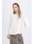 Coool Oversize Geniş Kalıp Bisiklet Yaka Basic Düz Kalın Sweatshirt D9022AXNS 4