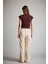 Wide Leg Fermuarlı Yüksek Bel Standart Boy Pantolon F9747AX25AU 5