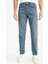 Slim Tapered Fit Dar Kalıp Normal Bel Daralan Paça Jean Pantolon G1300AX25AU 5