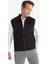 Slim Fit Dar Kesim Dik Yaka Astarlı Fermuarlı Cepli Mevsimlik Baharlık Süet Yelek F0246AX25AU 3