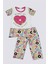 - Kız Çocuk Donut Desenli Renkli Pijama Takımı 5