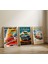 (Çerçevesiz) 3 Lü Şimşek Mcqueen, Arabalar Filmi Poster, Çocuk ve Genç Odası, 3'lü Çerçevesiz Poster Seti 3 Adet 2