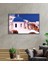 Mavi Beyaz Cam Tablo 4mm Dayanıklı Temperli Cam, Blue White Glass Wall Decor 2